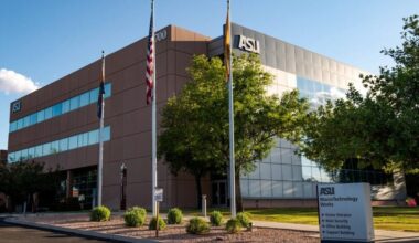 ASU’s MacroTechnology Works facility at ASU Research Park in Tempe houses clean room and nanofabr...