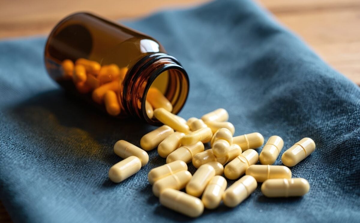 an open bottle of B vitamins for the best b12 supplement article