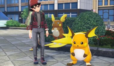 Shep looking less than thrilled that Alolan Raichu is here.