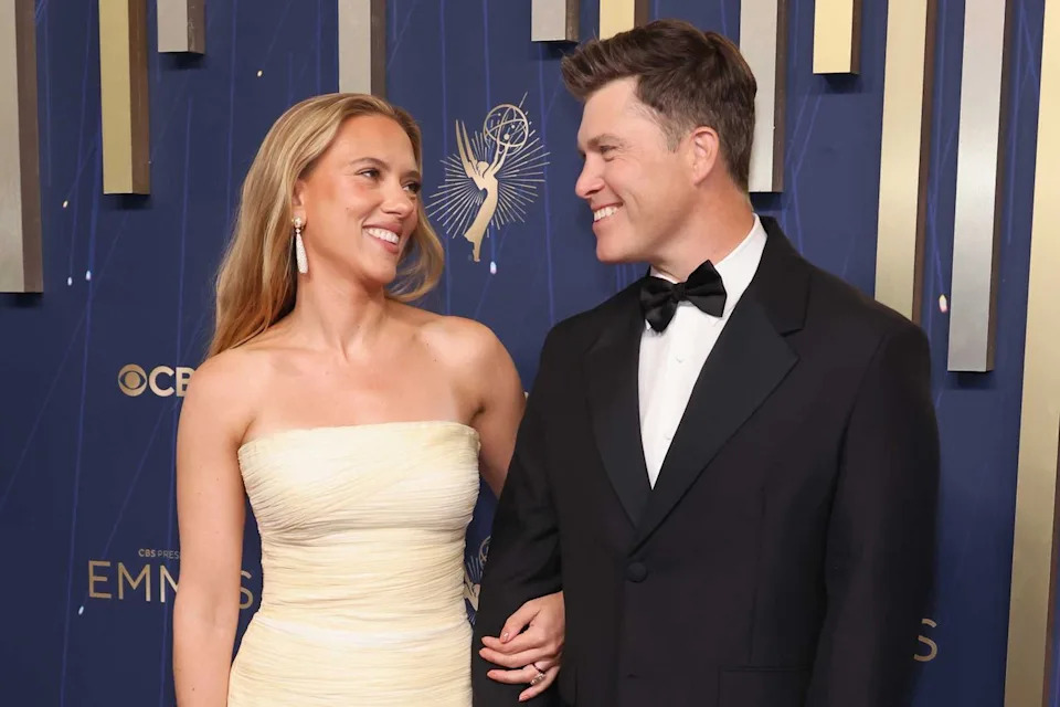 John Shearer/WireImage Colin Jost and Scarlett Johansson on September 14, 2025 in Los Angeles, California