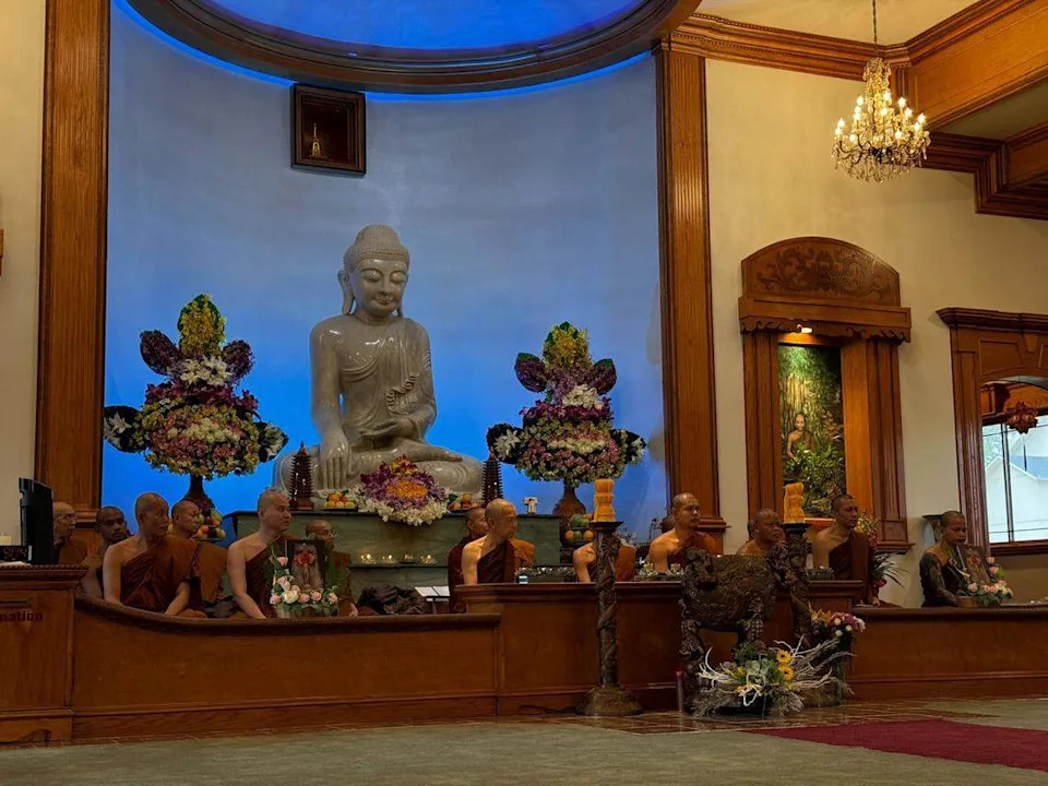 Nineteen Buddhist monks began a 2,300-mile walk from Fort Worth to Washington, D.C., promoting national healing, unity and compassion.