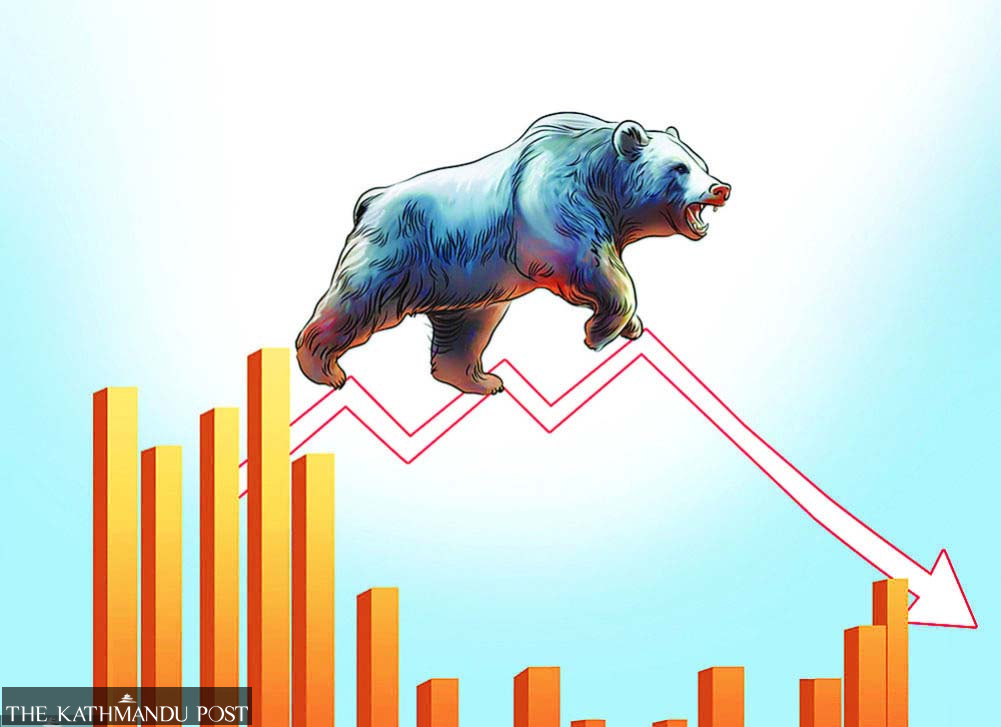 Nepse plunges nearly 79 points on first trading day of the week