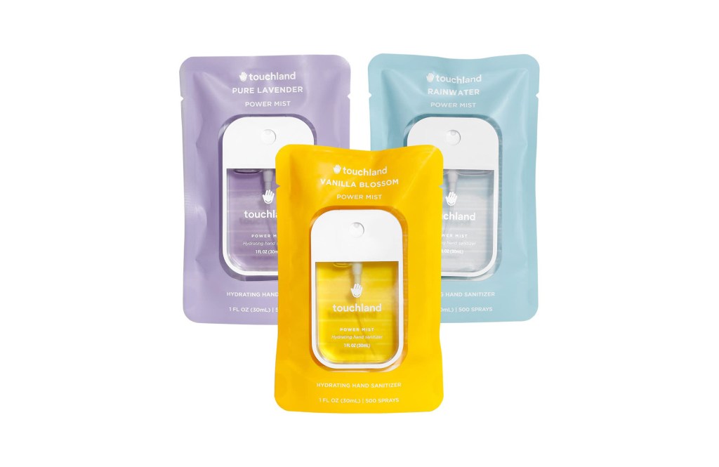 Touchland Power Mist Hydrating Hand Sanitizer Spray, BLOSSOM Trio Set (Lavender, Vanilla, Rainwater), 1 FL. OZ. Travel Size (Set of 3)