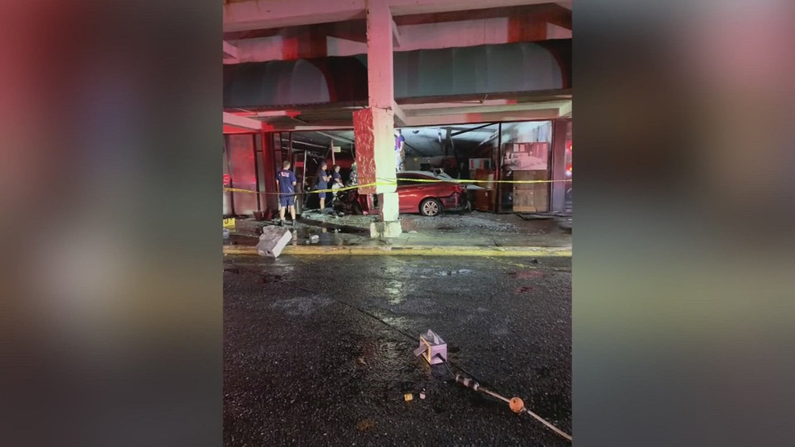 Owner faces $25K repair bill after teens allegedly drove stolen car into store