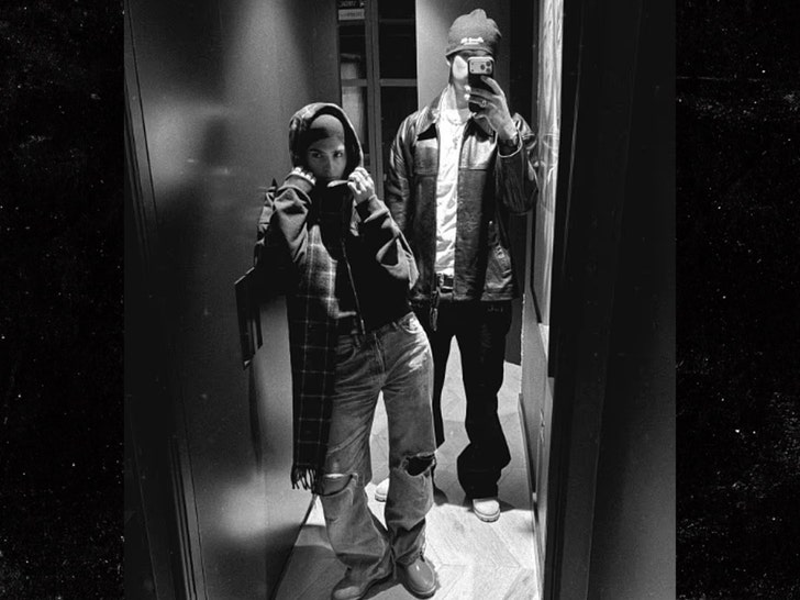 Romeo Beckham left, Kim Turnbull instagram