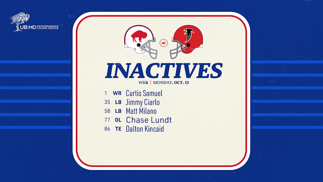 TE Dalton Kincaid among Bills inactives at Falcons