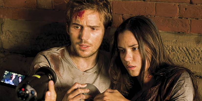 Jason and Lily are looking at the camera in Cloverfield