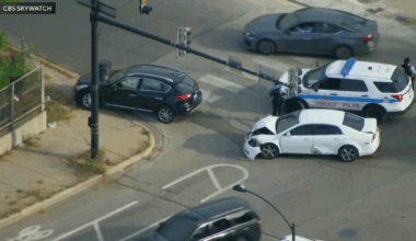 U.S. border patrol agents detain person after crash on Chicago's West Side