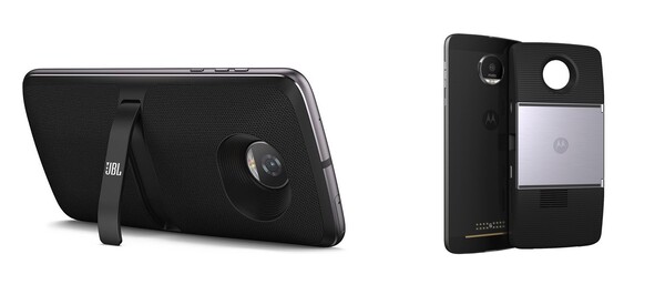The HMD Fusion 2 will get speaker and projector accessories similar to the Moto Z series's SoundBoost and InstaShare Projector Mods. (Image source: Motorola)
