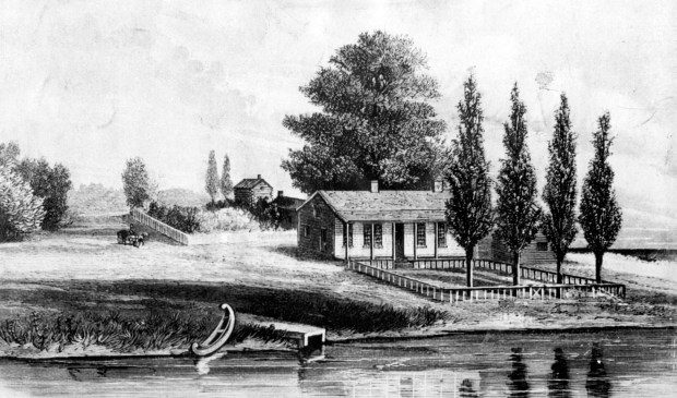 The home of John Kinzie. (Chicago Tribune historical illustration)