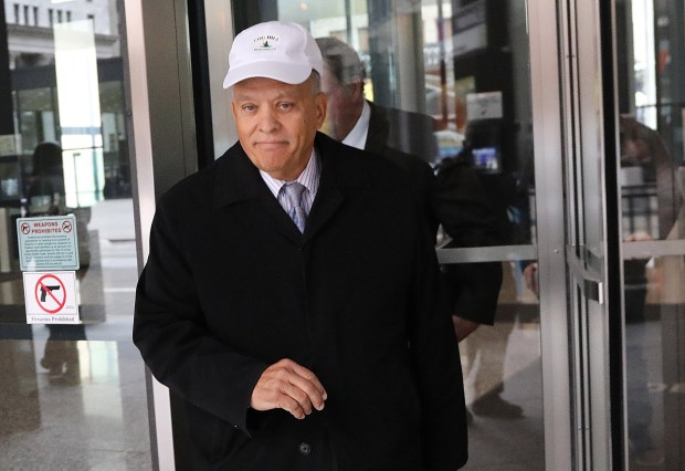 State Rep. Luis Arroyo leaves the Dirksen U.S. Courthouse in Chicago on Oct. 28, 2019. (Antonio Perez/Chicago Tribune)