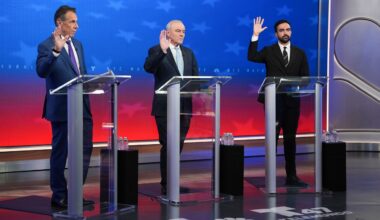 Cuomo, Sliwa and Mamdani debating