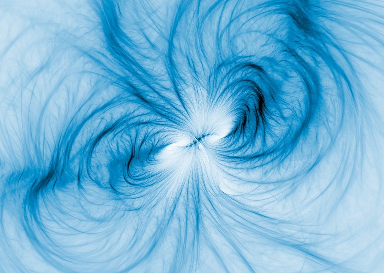 Conceptual illustration of quantum gravity.