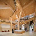 David Rubenstein Treehouse - Harvard University / Studio Gang - Interior Photography, Wood, Beam, Column