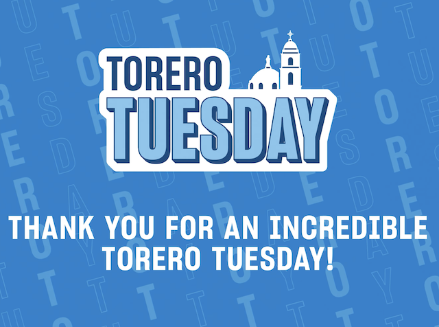 Thank You For an Incredible Torero Tuesday