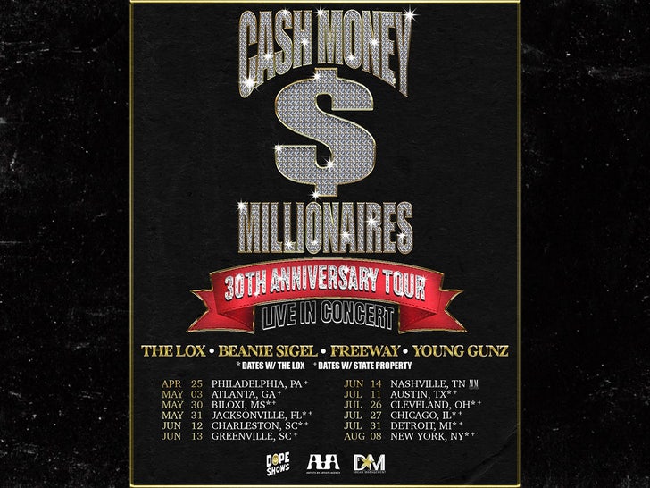 cash money millionaires tour instagram sub
