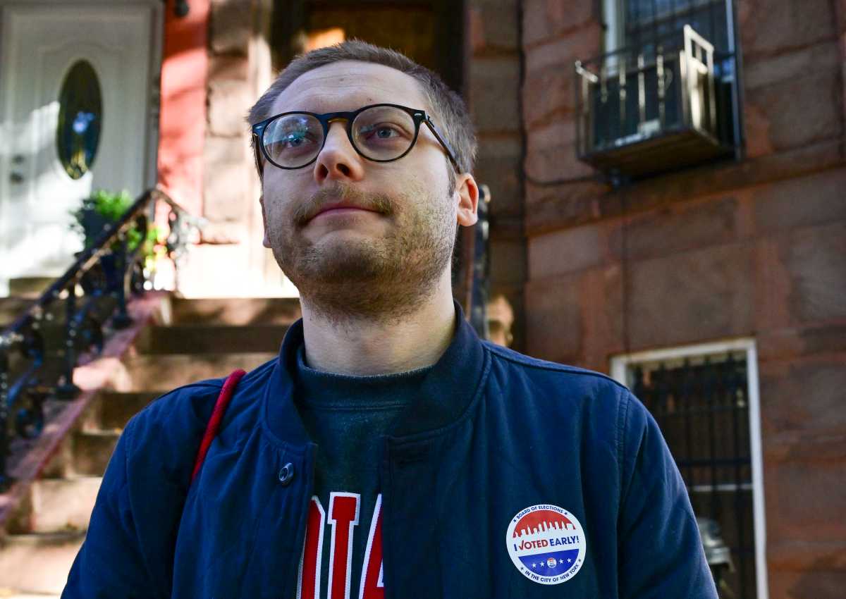 EARLY VOTING STARTS: Massive turnout across the city as New Yorkers cast ballots in 2025 NYC Mayor's Race 5 Man proudly showcases his "I Voted Early" sticker after casting his ballot in the 2025 general election on the first day of early voting in Brooklyn on Oct. 25, 2025.