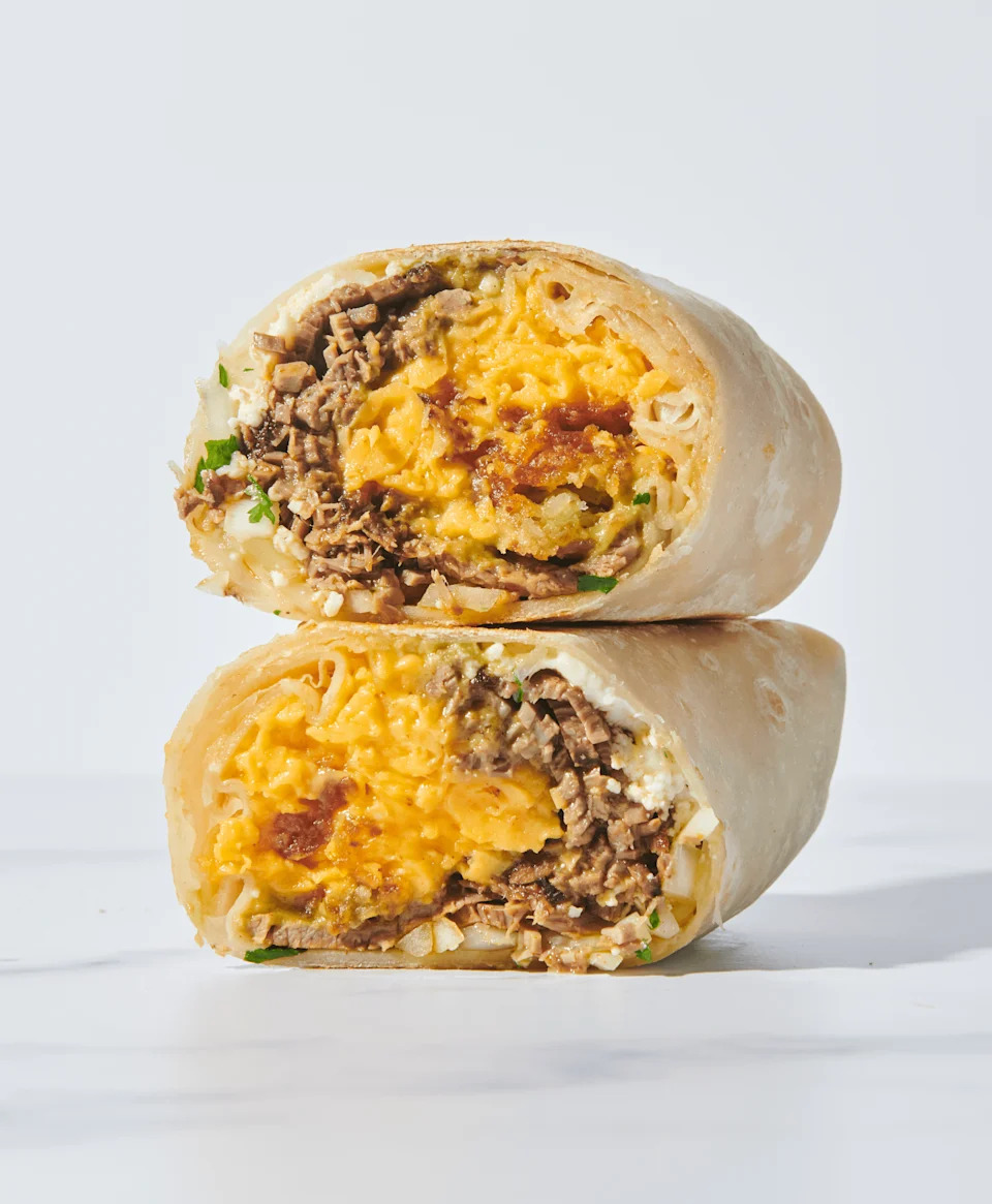 The brisket verde breakfast burrito at Dialog Café