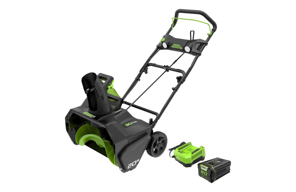 Greenworks 80V (75+ Compatible Tools) 20” Brushless Cordless Snow Blower, 2.0Ah Battery and Charger Included