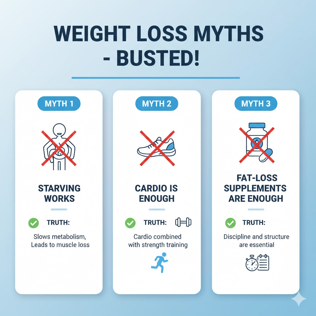 Shivohaam busts 3 weight loss myths!(Image generated via Google Gemini)