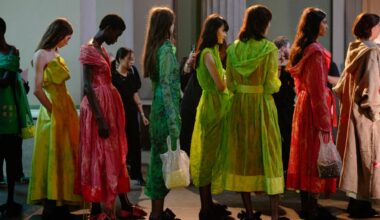 Backstage at Erdem Spring 2026 Ready-to-wear show, which took place at the British Museum.