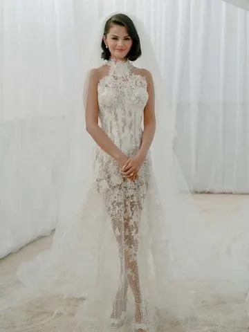 Courtesy of Selena Gomez's Instagram Selena Gomez's second dress at her wedding to Benny Blanco