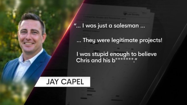 Gold Coast businessman Jay Capel says he was just the ‘salesman’ in the alleged scam.