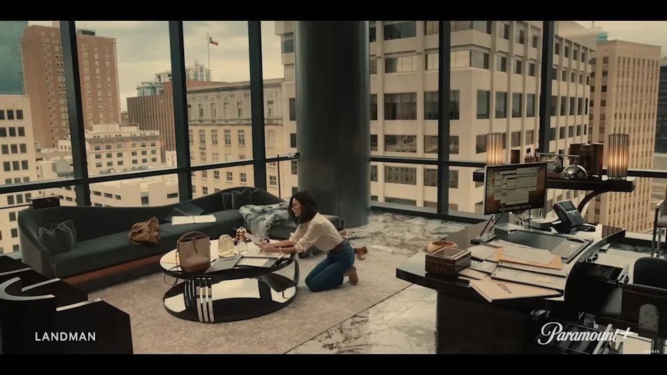 The inside of Frost Tower and surrounding buildings of downtown Fort Worth are seen in the new “Landman” season 2 trailer.