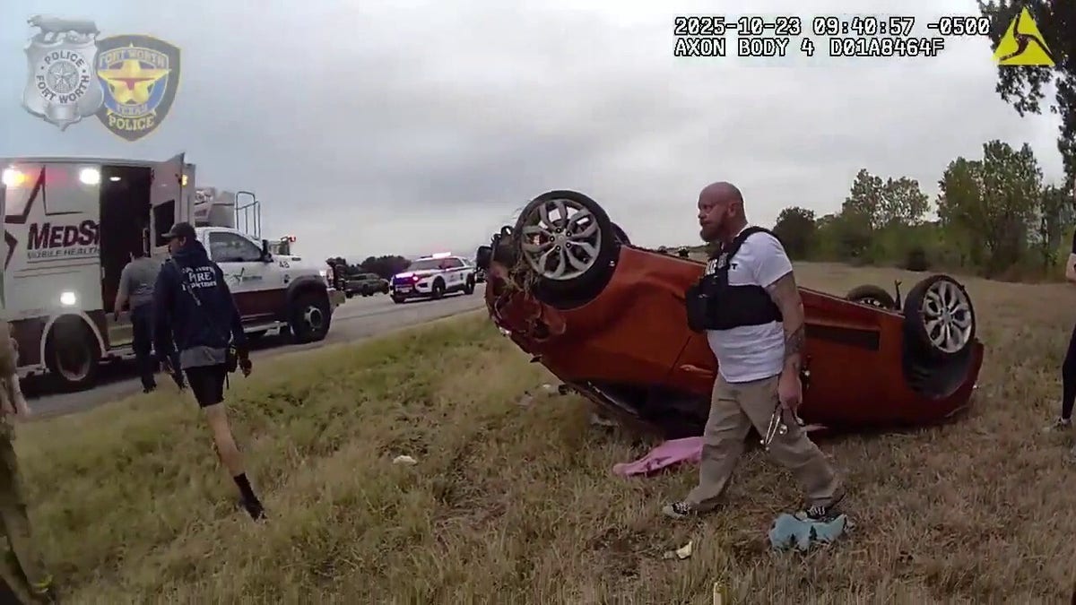 Fort Worth police rescue infant.