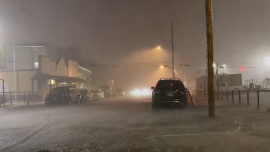 Visuals showed heavy rain in the Fort Worth area. Screengrab of video.(Facebook/North Texas Weather )