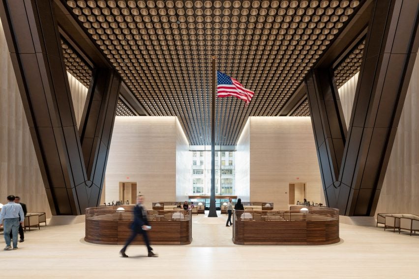 Lobby in JPMorgan chase building