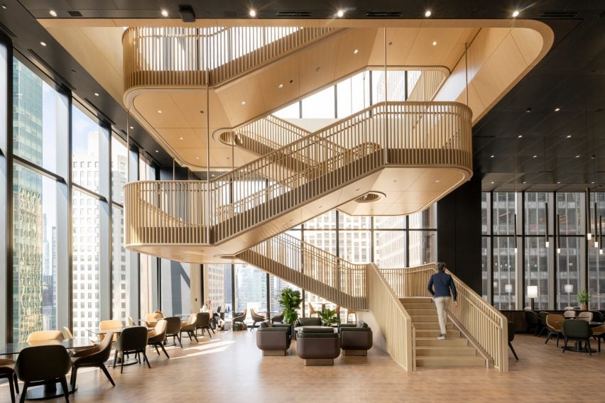 The Exchange staircase in JPMorgan New YorkHQ