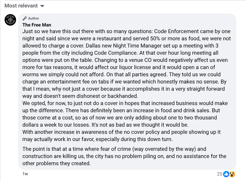 Free Man Lounge post