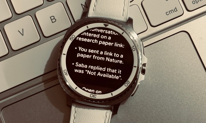 Talking with Gemini on Samsung’s Galaxy Watch 8 Classic.