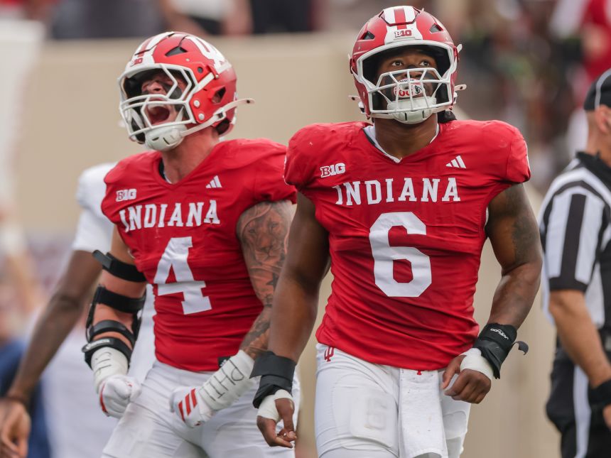 Indiana's Aiden Fisher, left, and Mikail Kamara have been key defensive players.