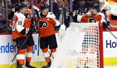 Travis Konecny nets 200th career goal, Bobby Brink shines as Flyers edge Penguins in shootout