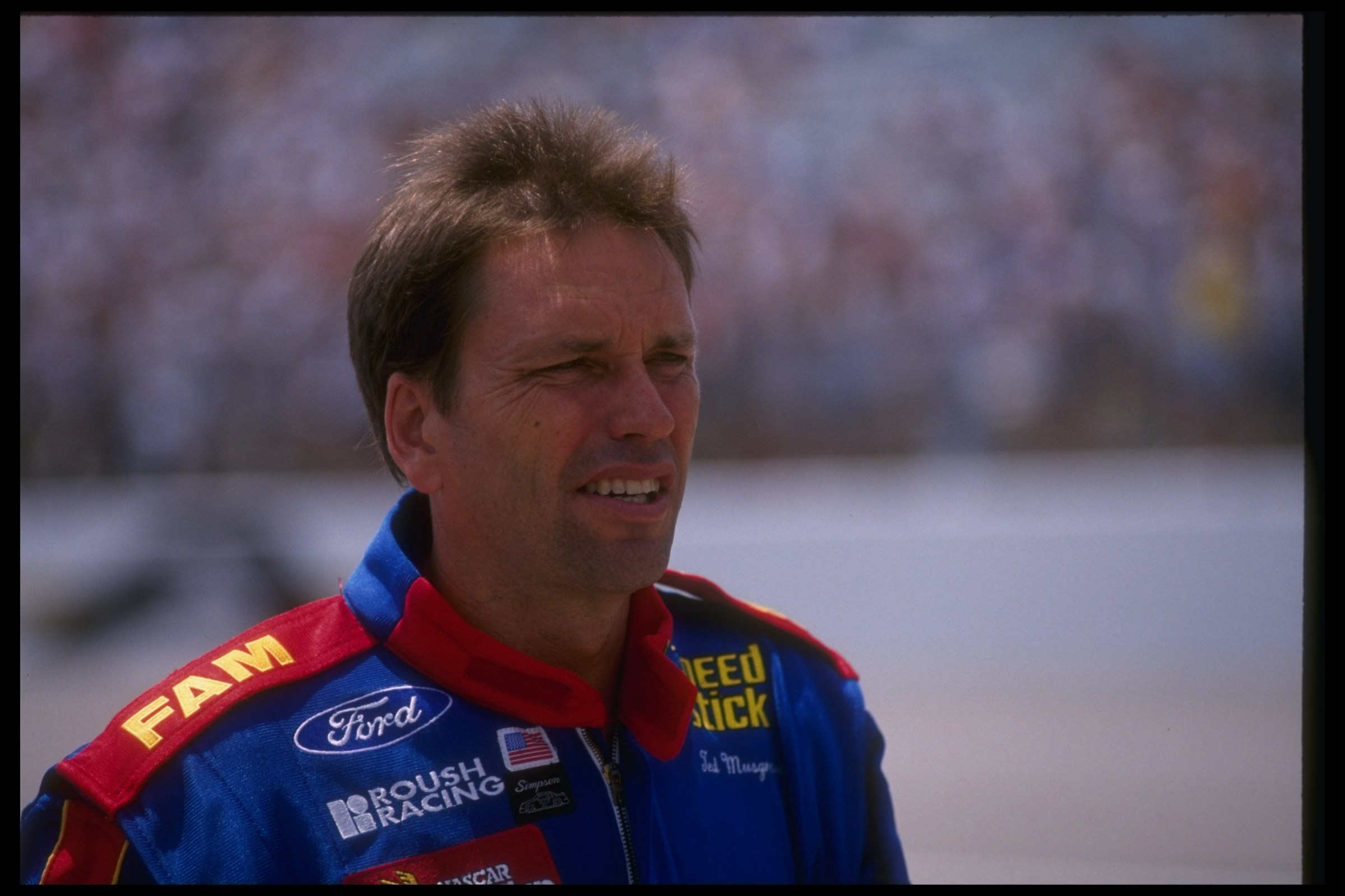 23 Jul 1995: Ted Musgrave looks on before the NASCAR Diehard 500 at Talladega Superspeedway in Talladega, Alabama. Mandatory Credit: Jamie Squire /Allsport