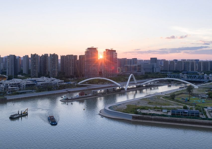 Grand Canal Gateway Bridge in Hangzhou by Zaha Hadid Architects