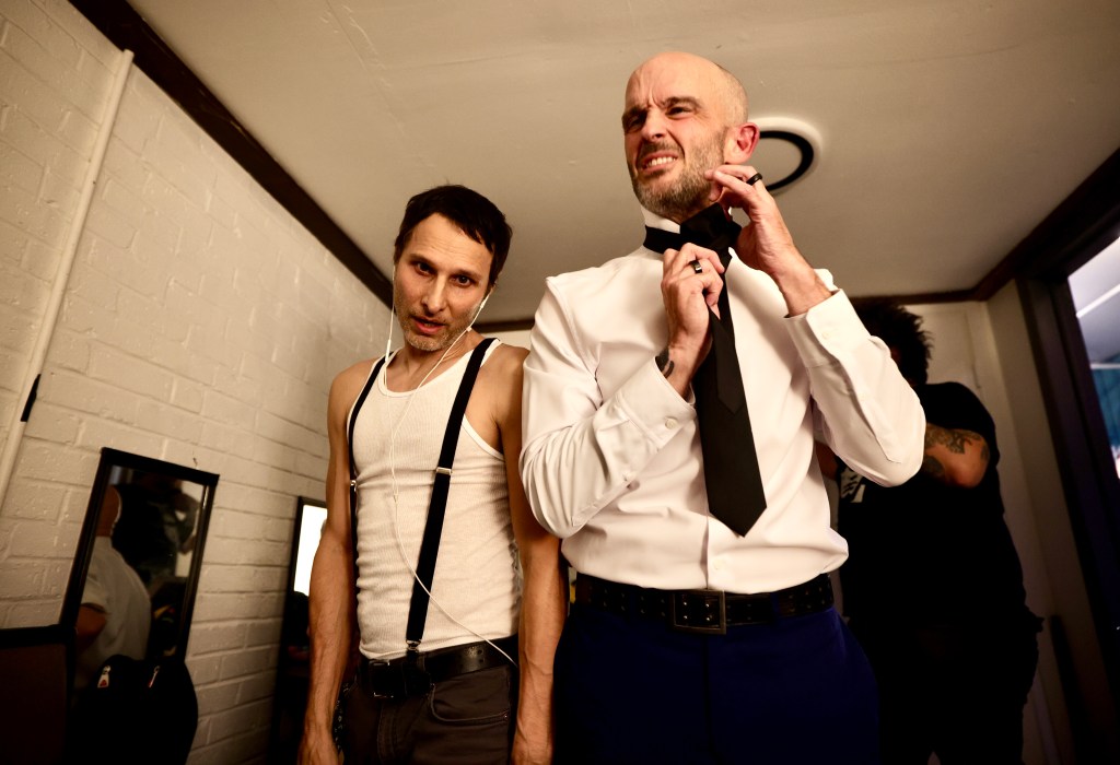 Hagfish wearing suits