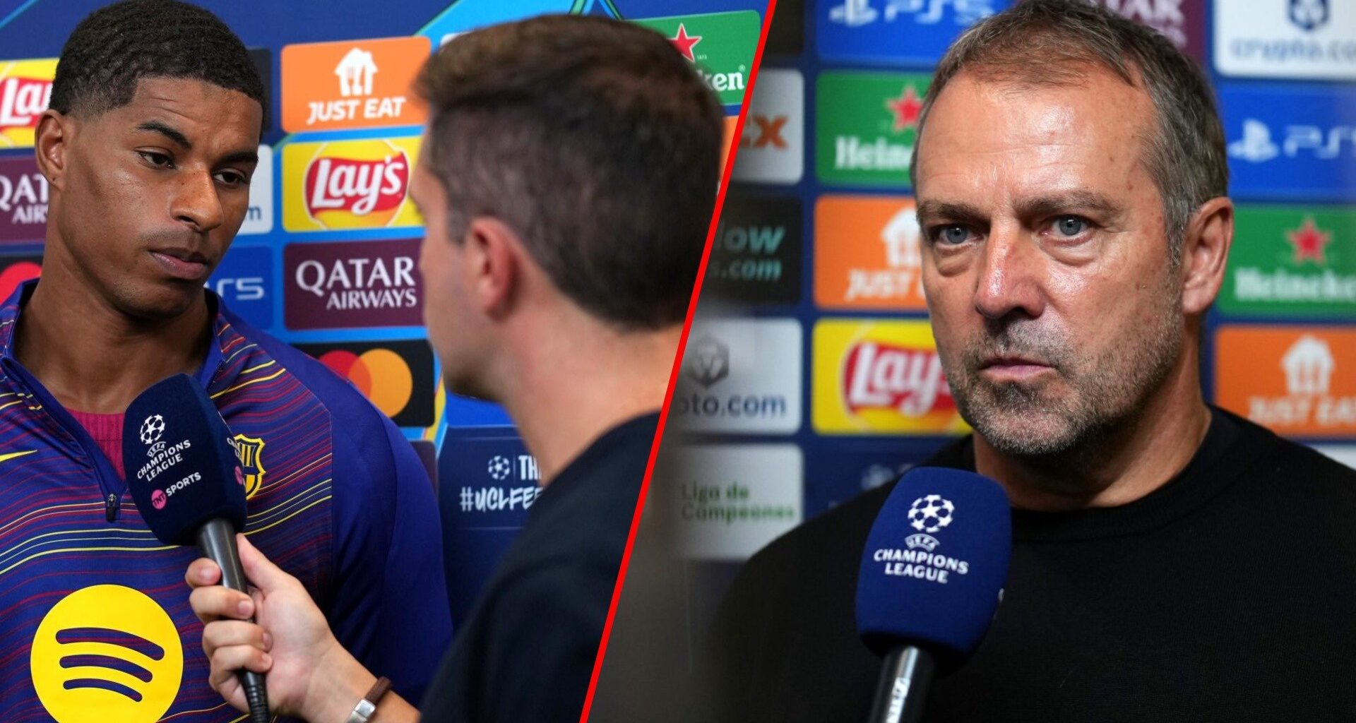 Hansi Flick's subtle Marcus Rashford verdict after Barcelona vs PSG as Rio Ferdinand immediately reacts to Man Utd star