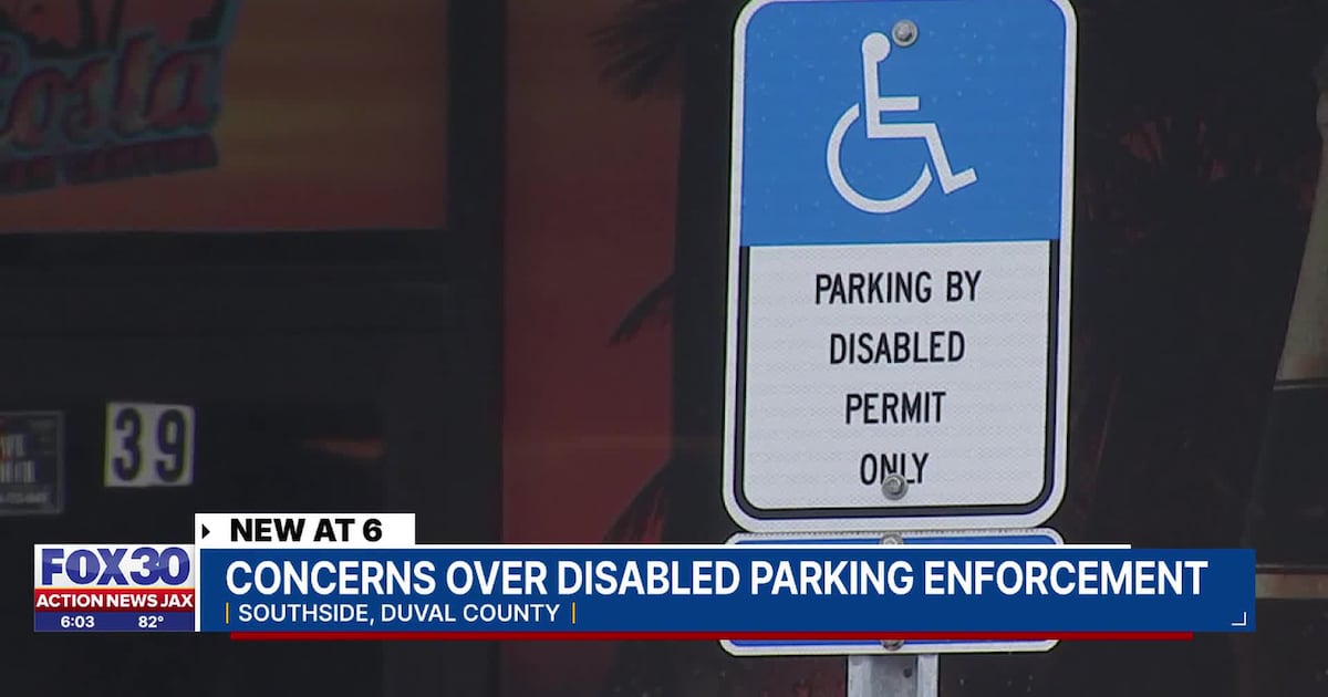 Disabled parking enforcement in Jacksonville sees sharp decline, disability advocates say – Action News Jax