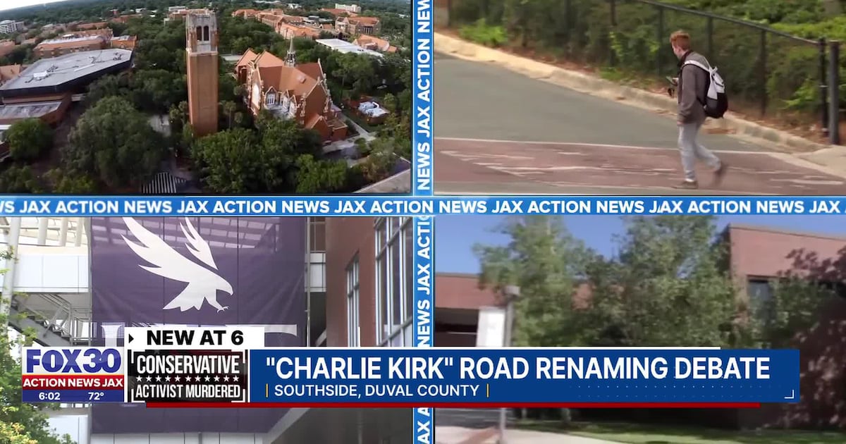 Bill to rename Florida campus streets after Charlie Kirk sparks mixed reactions from students – Action News Jax