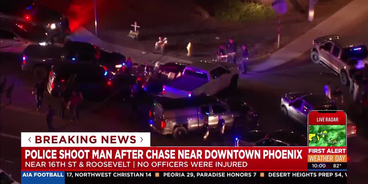 Dramatic police chase ends with officer-involved shooting in Phoenix