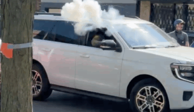 Family, Grocery Shoppers Run As Masked Agent Throws Smoke Bomb Onto Busy Chicago Street