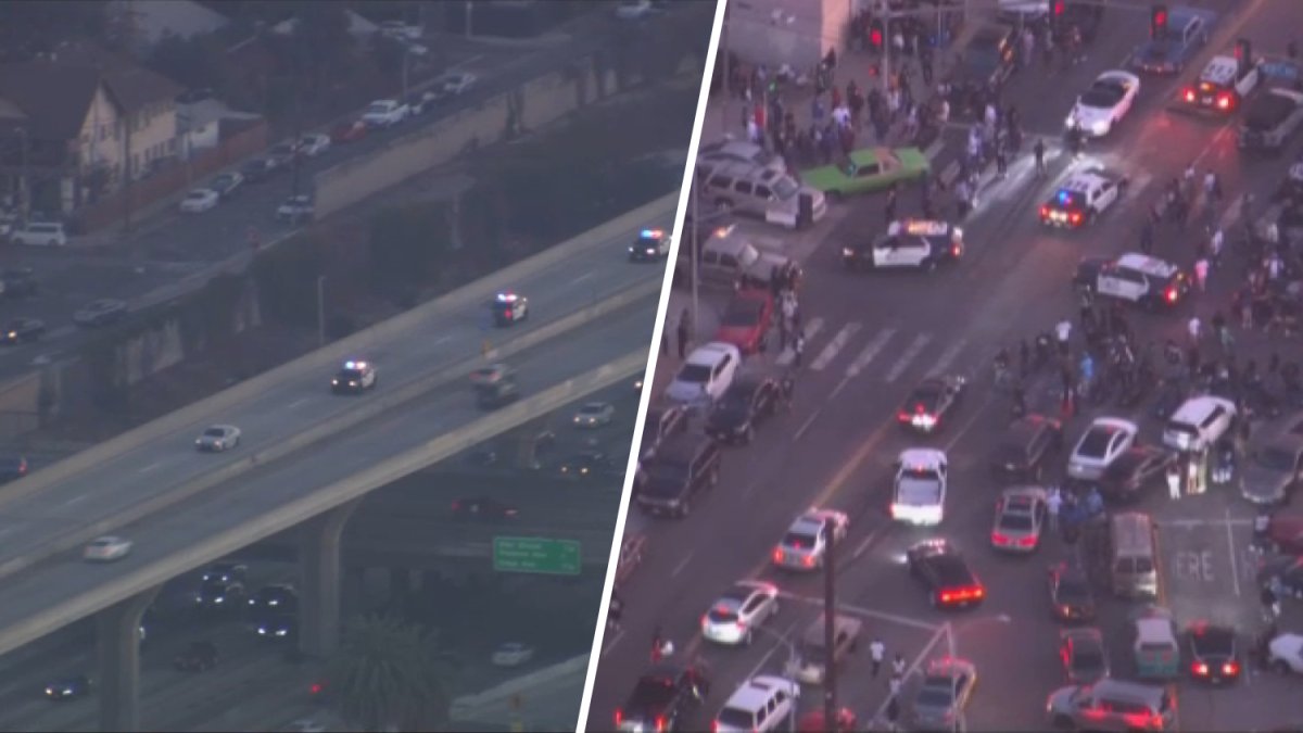 Police pursuit of assault suspects ends near large car meet in South LA – NBC Los Angeles