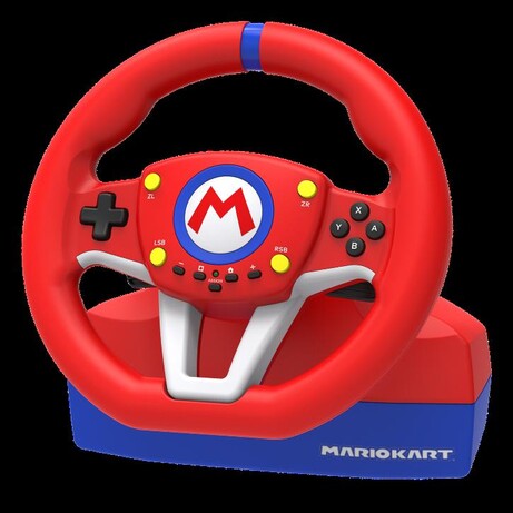 HORI Mario Kart Racing Wheel Pro Mini on a black background