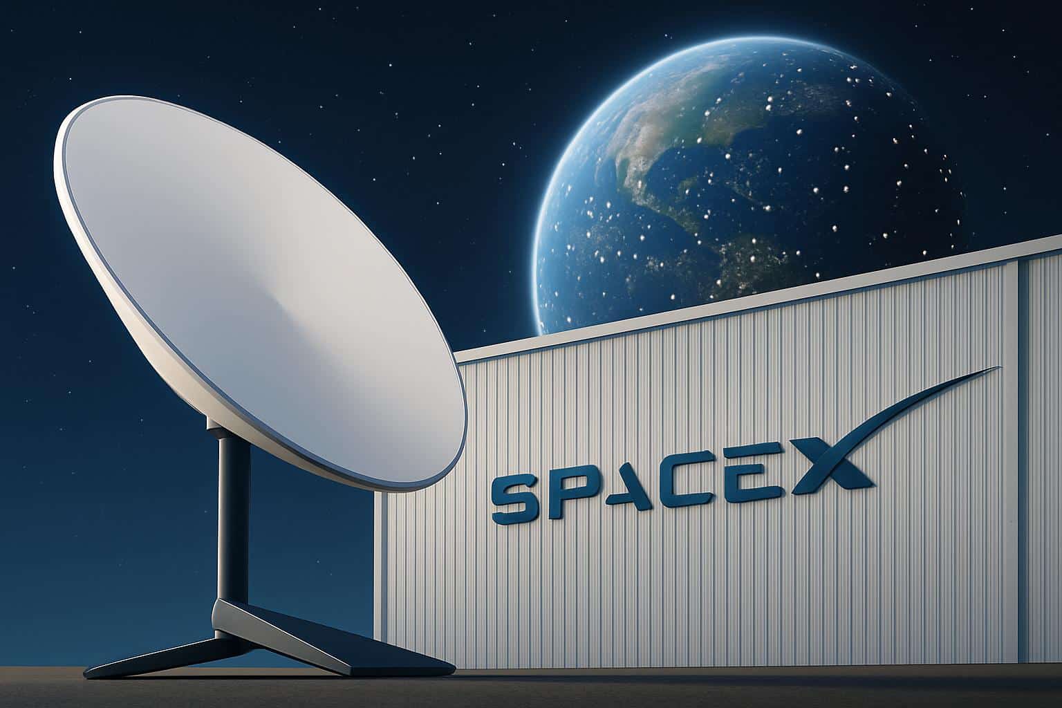 SpaceX Starlink satellite dish for business internet service