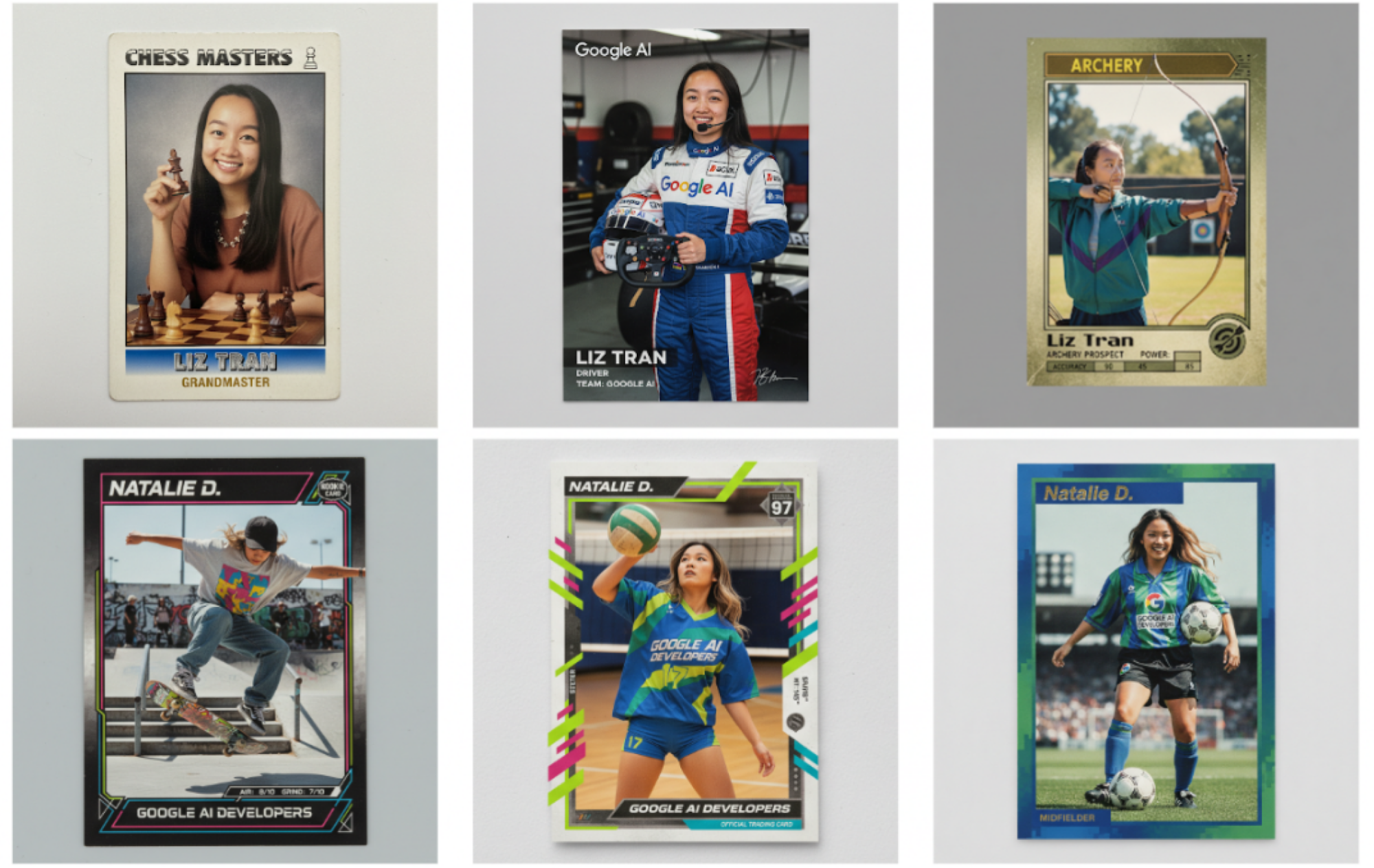 ai-generated sports cards created with nano banana
