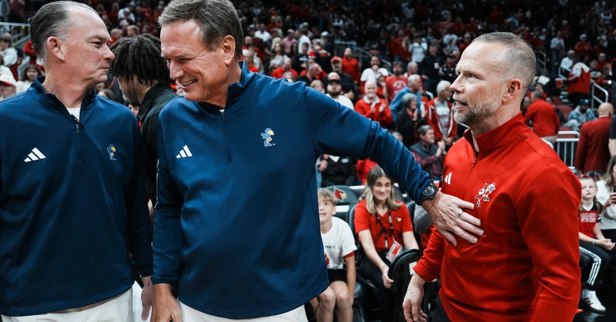 Louisville falls to Kansas in exhibition opener, 90-82