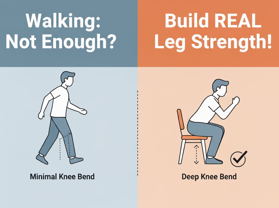 There's barely any knee movement as you walk. (Picture credit: Generated by Gemini)